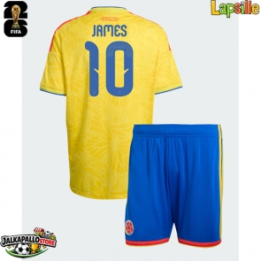 Kolumbia James Rodriguez #10 Kotipaita Lapsille MM-kisat 2026 Lyhythihainen (+ shortsit)